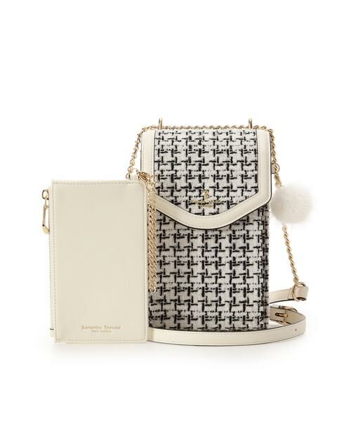 Samantha Thavasa Petit Choice / サマンサタバサプチチョイス ショルダーバッグ | ツイードデザインスマホショルダー | 詳細8
