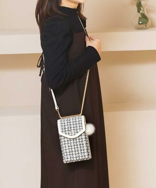 Samantha Thavasa Petit Choice / サマンサタバサプチチョイス ショルダーバッグ | ツイードデザインスマホショルダー | 詳細16