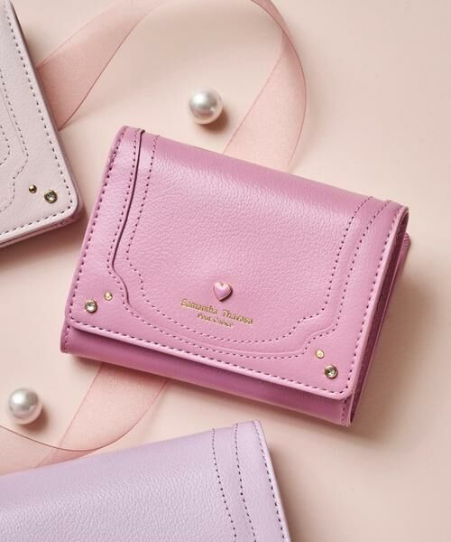 Samantha Thavasa Petit Choice / サマンサタバサプチチョイス 財布・コインケース・マネークリップ | プチハート 折財布（ﾁｪﾘｰﾋﾟﾝｸ）
