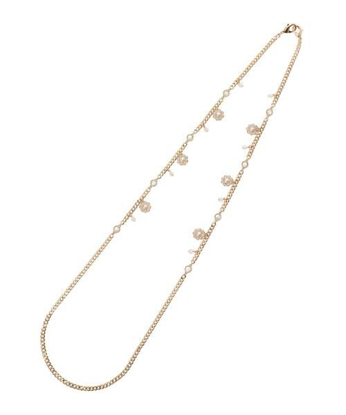 Samantha Thavasa Petit Choice / サマンサタバサプチチョイス チャーム | フラワーモチーフロングチェーン（ゴールド）