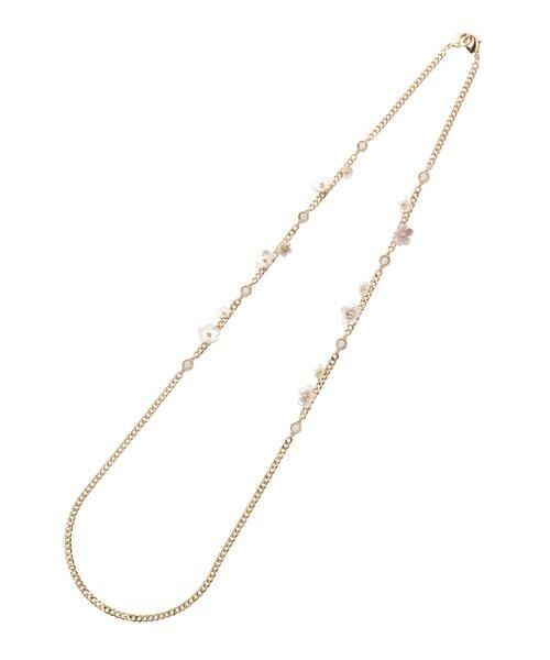 Samantha Thavasa Petit Choice / サマンサタバサプチチョイス チャーム | フラワーモチーフロングチェーン（ピンク）