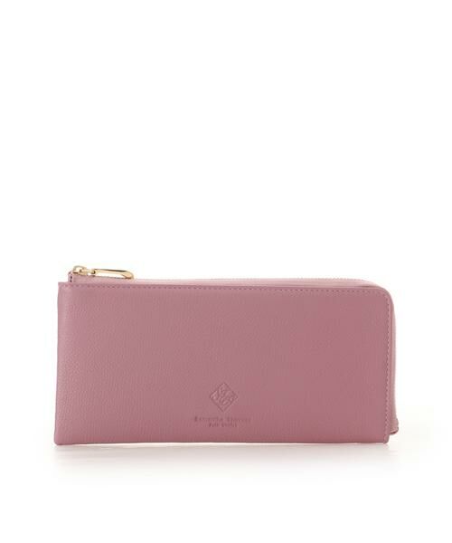 Samantha Thavasa Petit Choice / サマンサタバサプチチョイス 財布・コインケース・マネークリップ | スクエアモチーフソフトレザー 長財布（ピンク）