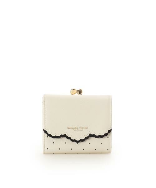 Samantha Thavasa Petit Choice / サマンサタバサプチチョイス 財布・コインケース・マネークリップ | スカラップドット 折財布（オフホワイト）