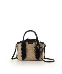 Samantha Thavasa Petit Choice / サマンサタバサプチチョイス ショルダーバッグ | リボンチャーム付き フリルかごバッグ