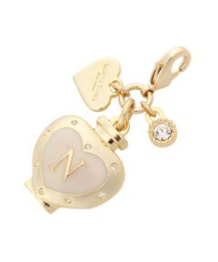 Samantha Thavasa Petit Choice / サマンサタバサプチチョイス チャーム | ハートビジューイニシャル（N）ファスナーチャーム