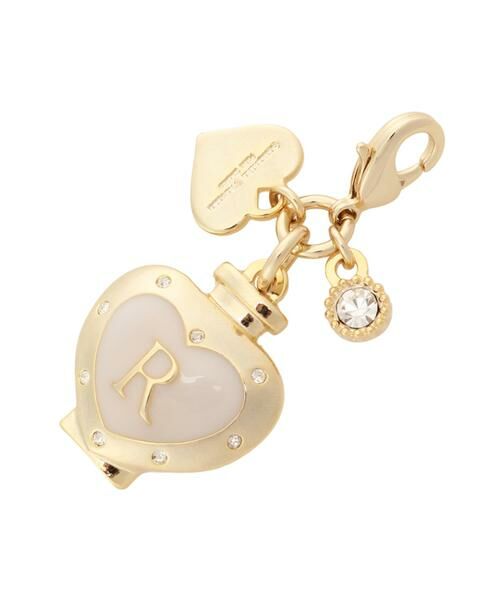Samantha Thavasa Petit Choice / サマンサタバサプチチョイス チャーム | ハートビジューイニシャル（R）ファスナーチャーム（ゴールド）