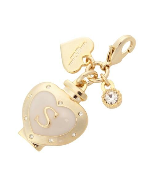 Samantha Thavasa Petit Choice / サマンサタバサプチチョイス チャーム | ハートビジューイニシャル（S）ファスナーチャーム（ゴールド）