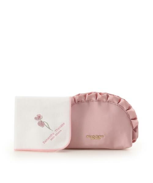 Samantha Thavasa Petit Choice / サマンサタバサプチチョイス ポーチ | フリルポーチ（ハンカチセット）（ピンク）
