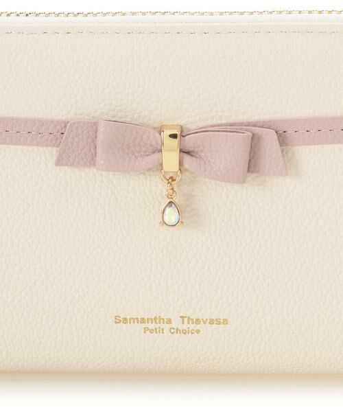Samantha Thavasa Petit Choice / サマンサタバサプチチョイス 財布・コインケース・マネークリップ | バイカラーリボンビジューラウンド長財布 | 詳細12