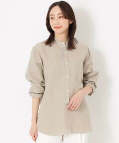 【近江の麻】バンドカラーシャツ（UNISEX）