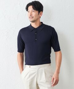 【ウォッシャブルサマーシルク】ポロニット（MEN'S）