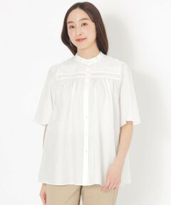 SANYO ESSENTIALS / サンヨーエッセンシャルズ シャツ・ブラウス | コットンシルクレースブラウス