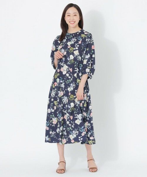 SANYO ESSENTIALS / サンヨーエッセンシャルズ ロング・マキシ丈ワンピース | 【HIBIYA KADAN】プリントワンピース | 詳細4