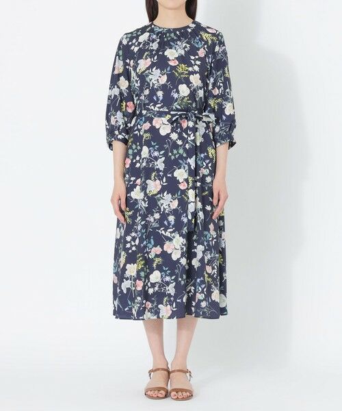 SANYO ESSENTIALS / サンヨーエッセンシャルズ ロング・マキシ丈ワンピース | 【HIBIYA KADAN】プリントワンピース | 詳細5