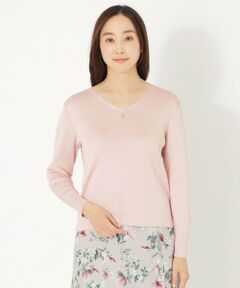 SANYO ESSENTIALS / サンヨーエッセンシャルズ ニット・セーター | 【ウォッシャブルシルク】Vネックプルオーバー