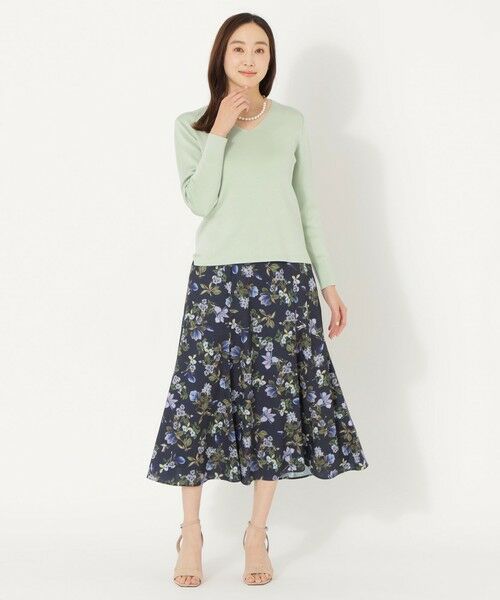 SANYO ESSENTIALS / サンヨーエッセンシャルズ ニット・セーター | 【ウォッシャブルシルク】Vネックプルオーバー | 詳細3