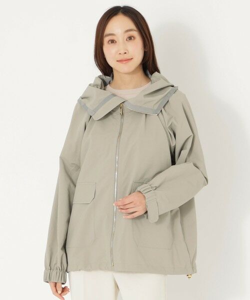 SANYO ESSENTIALS/サンヨーエッセンシャルズ <アンブレラコート>ショートブルゾン グレー1 38 SANYO ESSENTIALS/サンヨーエッセンシャルズ <アンブレラコート>ショートブルゾン グレー1 38