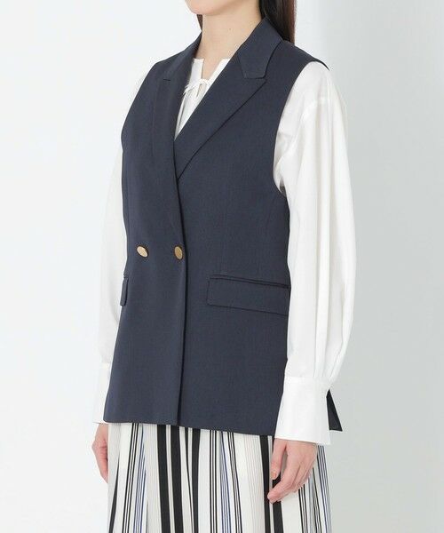 SANYO ESSENTIALS / サンヨーエッセンシャルズ ノーカラージャケット | ギャバジンテーラードジレ | 詳細4