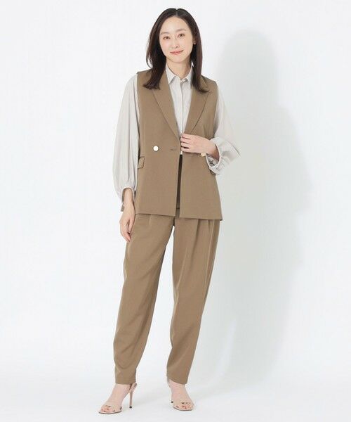 SANYO ESSENTIALS / サンヨーエッセンシャルズ ノーカラージャケット | ギャバジンテーラードジレ | 詳細2