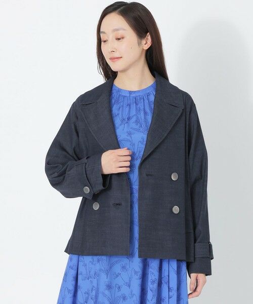 SANYO ESSENTIALS/サンヨーエッセンシャルズ ショートピージャケット ネイビー3 38 SANYO ESSENTIALS/サンヨーエッセンシャルズ ショートピージャケット ネイビー3 38