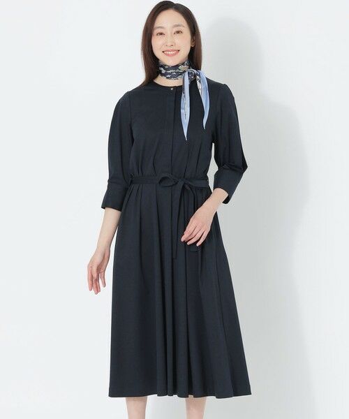 SANYO ESSENTIALS/サンヨーエッセンシャルズ 【DRESOPHY】シルキースムースワンピース ネイビー3 36 SANYO ESSENTIALS/サンヨーエッセンシャルズ 【DRESOPHY】シルキースムースワンピース ネイビー3 36