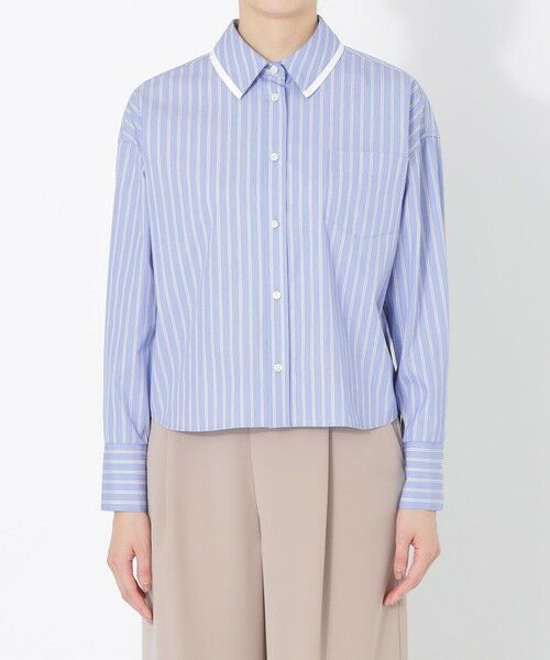 SANYO ESSENTIALS / サンヨーエッセンシャルズ シャツ・ブラウス | ショートシャツ（ストライプ） | 詳細2