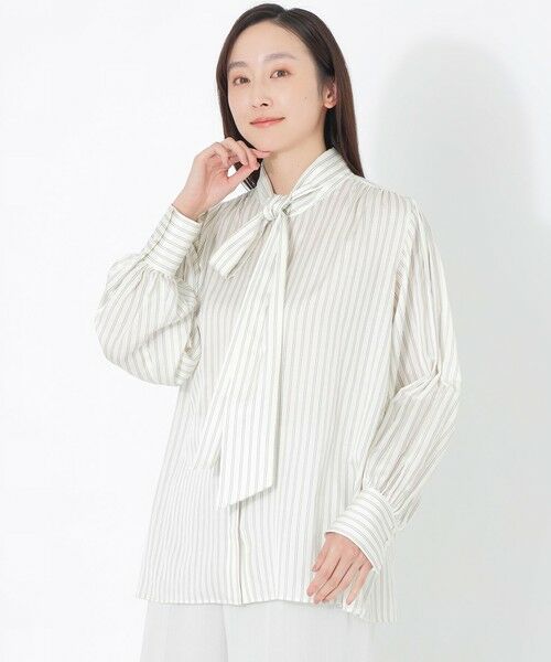 SANYO ESSENTIALS/サンヨーエッセンシャルズ ボウブラウス オフホワイト1 38 SANYO ESSENTIALS/サンヨーエッセンシャルズ ボウブラウス オフホワイト1 38