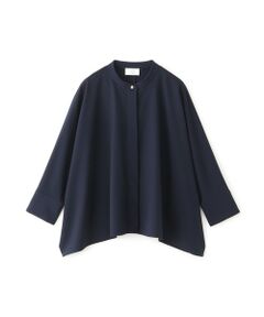 最終価格【S.ESSENTIALS】フレアブラウス ネイビー 38