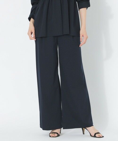SANYO ESSENTIALS/サンヨーエッセンシャルズ 【DRESOPHY】シルキースムースパンツ ネイビー3 38 SANYO ESSENTIALS/サンヨーエッセンシャルズ 【DRESOPHY】シルキースムースパンツ ネイビー3 38