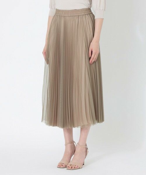 SANYO ESSENTIALS / サンヨーエッセンシャルズ ロング・マキシ丈スカート | チュールプリーツスカート | 詳細7
