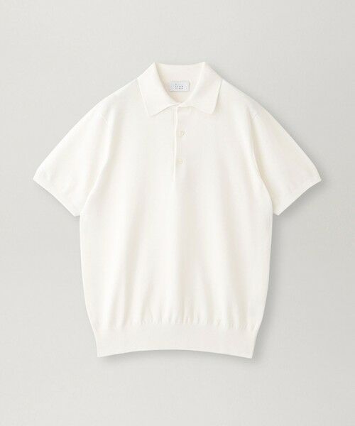 SANYO ESSENTIALS/サンヨーエッセンシャルズ コットンニットポロ オフホワイト1 46 SANYO ESSENTIALS/サンヨーエッセンシャルズ コットンニットポロ オフホワイト1 46