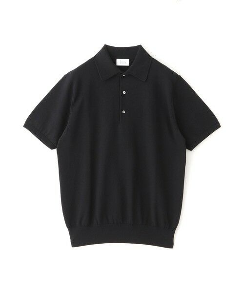 SANYO ESSENTIALS/サンヨーエッセンシャルズ コットンニットポロ ブラック1 48 SANYO ESSENTIALS/サンヨーエッセンシャルズ コットンニットポロ ブラック1 48