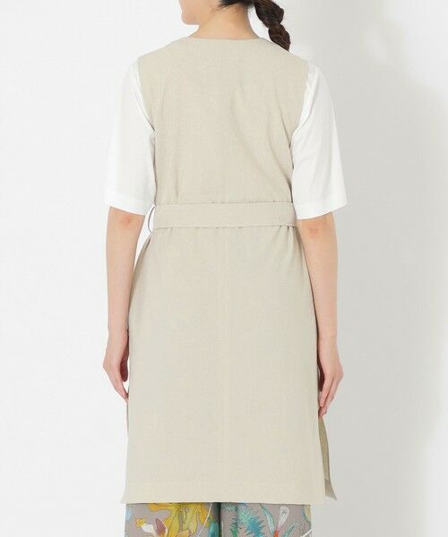 SANYO ESSENTIALS / サンヨーエッセンシャルズ ノーカラージャケット | ベルテッドロングジレ | 詳細5