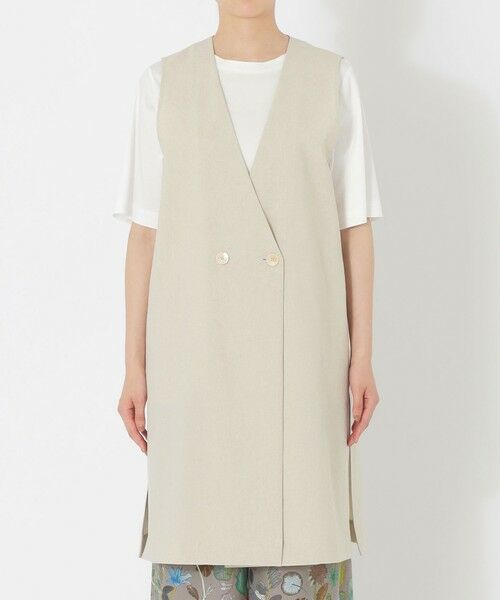 SANYO ESSENTIALS / サンヨーエッセンシャルズ ノーカラージャケット | ベルテッドロングジレ | 詳細6