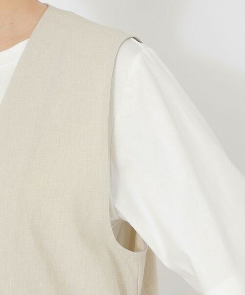 SANYO ESSENTIALS / サンヨーエッセンシャルズ ノーカラージャケット | ベルテッドロングジレ | 詳細7