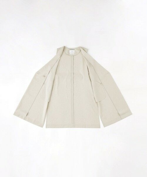 SANYO ESSENTIALS / サンヨーエッセンシャルズ ノーカラージャケット | ベルテッドロングジレ | 詳細11