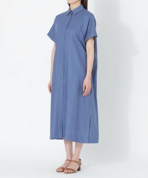 SANYO ESSENTIALS / サンヨーエッセンシャルズ ロング・マキシ丈ワンピース | カラーリネンシャツワンピース | 詳細5