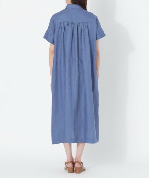 SANYO ESSENTIALS / サンヨーエッセンシャルズ ロング・マキシ丈ワンピース | カラーリネンシャツワンピース | 詳細6
