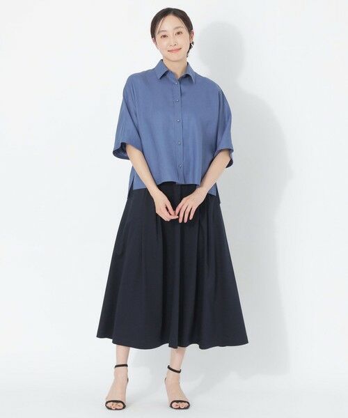 SANYO ESSENTIALS / サンヨーエッセンシャルズ シャツ・ブラウス | カラーリネンハーフスリーブシャツ | 詳細3