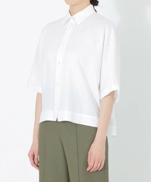 SANYO ESSENTIALS / サンヨーエッセンシャルズ シャツ・ブラウス | カラーリネンハーフスリーブシャツ | 詳細6