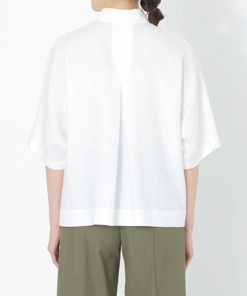 SANYO ESSENTIALS / サンヨーエッセンシャルズ シャツ・ブラウス | カラーリネンハーフスリーブシャツ | 詳細7