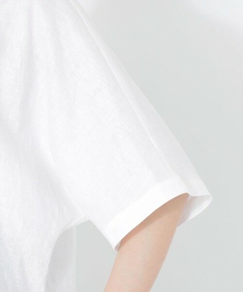 SANYO ESSENTIALS / サンヨーエッセンシャルズ シャツ・ブラウス | カラーリネンハーフスリーブシャツ | 詳細8