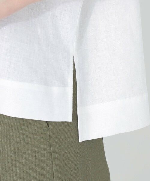 SANYO ESSENTIALS / サンヨーエッセンシャルズ シャツ・ブラウス | カラーリネンハーフスリーブシャツ | 詳細9
