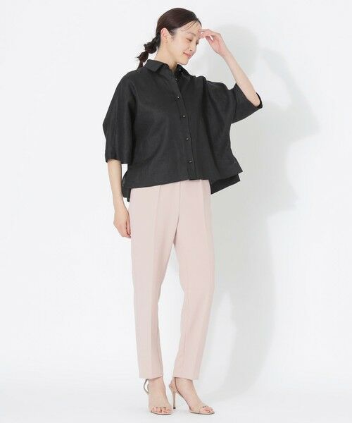 SANYO ESSENTIALS / サンヨーエッセンシャルズ シャツ・ブラウス | カラーリネンハーフスリーブシャツ | 詳細2