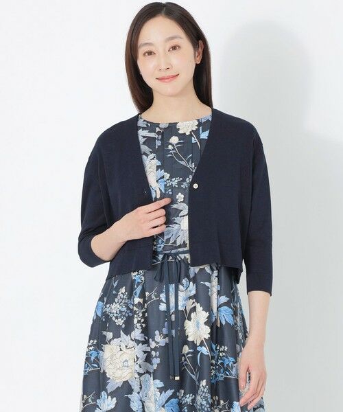 SANYO ESSENTIALS/サンヨーエッセンシャルズ ボレロカーディガン ネイビー3 38 SANYO ESSENTIALS/サンヨーエッセンシャルズ ボレロカーディガン ネイビー3 38