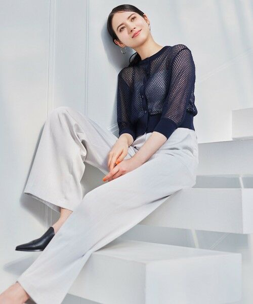 SANYO ESSENTIALS / サンヨーエッセンシャルズ ニット・セーター | メッシュカーディガン | 詳細1