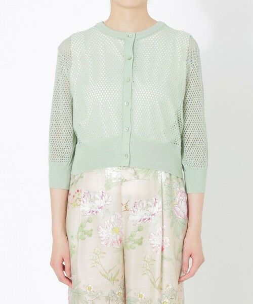 SANYO ESSENTIALS / サンヨーエッセンシャルズ ニット・セーター | メッシュカーディガン | 詳細5