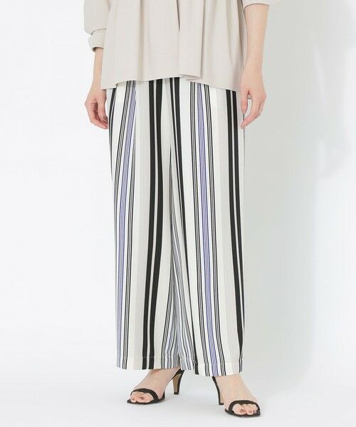 SANYO ESSENTIALS / サンヨーエッセンシャルズ その他パンツ | ストライプワイドパンツ(ブラック1)