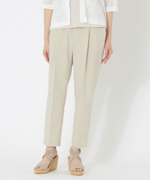 SANYO ESSENTIALS/サンヨーエッセンシャルズ ワンタックテーパードパンツ ベージュ1 38 SANYO ESSENTIALS/サンヨーエッセンシャルズ ワンタックテーパードパンツ ベージュ1 38