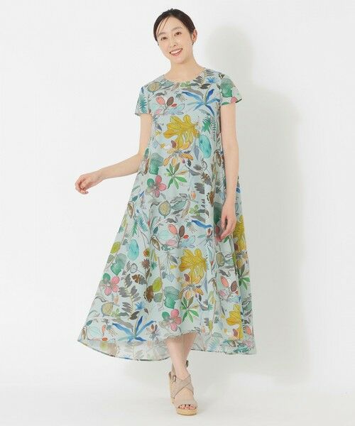 SANYO ESSENTIALS / サンヨーエッセンシャルズ ロング・マキシ丈ワンピース | ボタニカルプリントワンピース | 詳細3